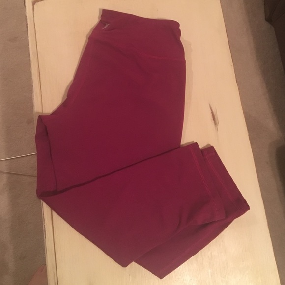 Wine Colored Yoga Crops