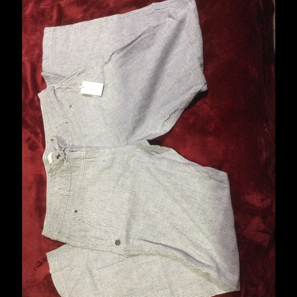 Striped Linen Drawstring Pants