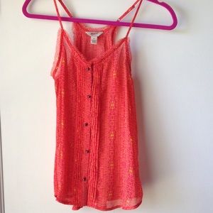 Aztec printed chiffon,adjustable straps, racerback