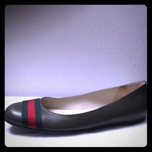 Authentic Gucci Flat with Web strap