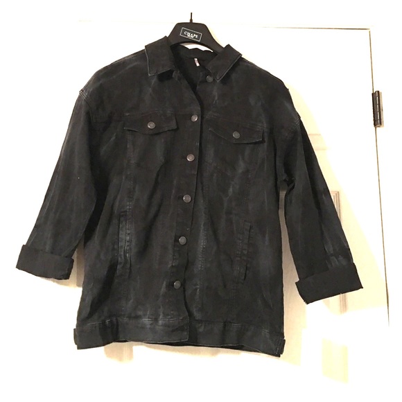 Women's Free People black denim jacket size Medium