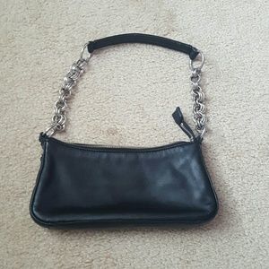 Black leather purse