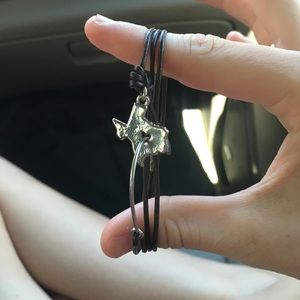 Texas Hook Leather Wrap Bracelet