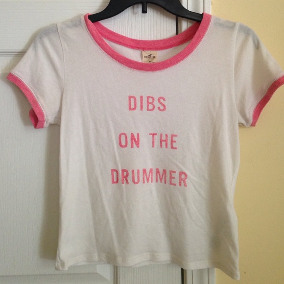 Dibs On The Drummer Crop tee