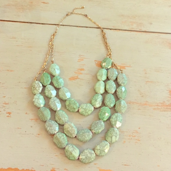 Turquoise Stone Bib Necklace