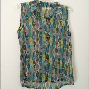 LAPIS chiffon sleeveless top