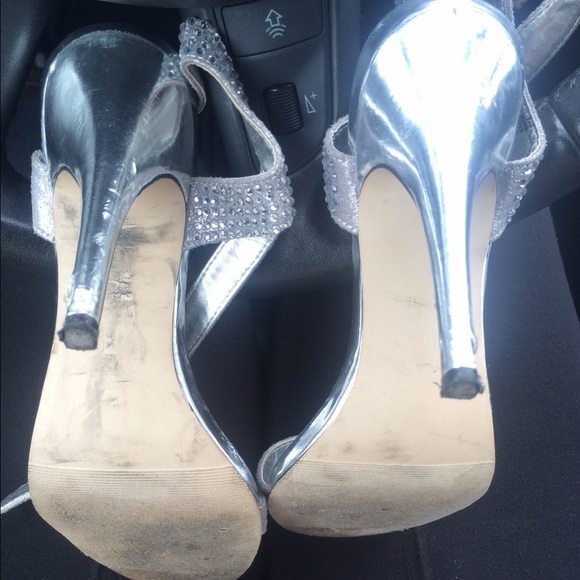 Silver Rhinestone Heels - Picture 3 of 4