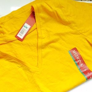 Mustard Yellow V Neck