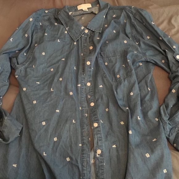 Alphabet denim shirt