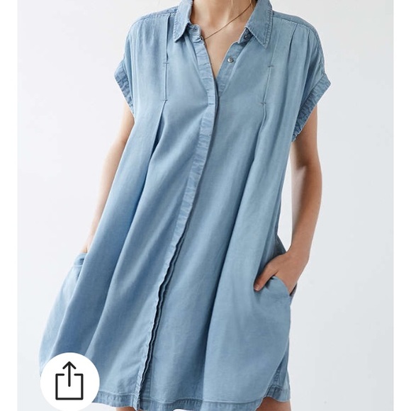 CAN SHIP TODAY UO chambray dress