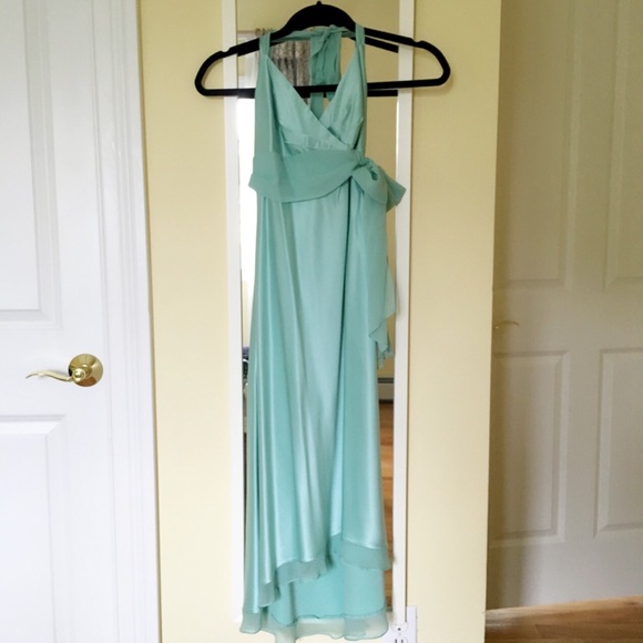 BCBGMAXAZRIA Jade Green Halter Dress