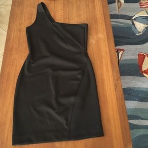 French connection one shoulder fitted dress