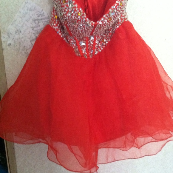 Red and silver gem Prom Dress - Picture 2 of 3