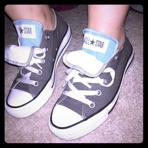 Gray Double Tongue Converse