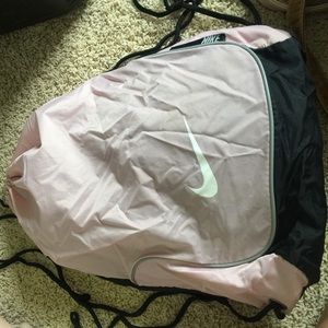 Pink Nike drawstring gym bag