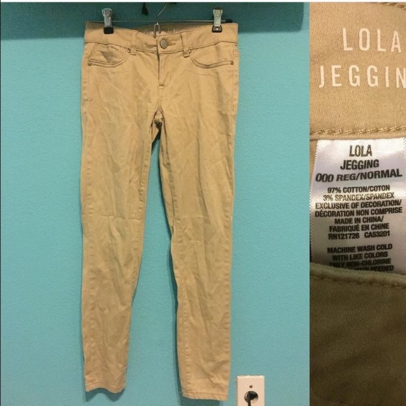 Khaki skinny jeans