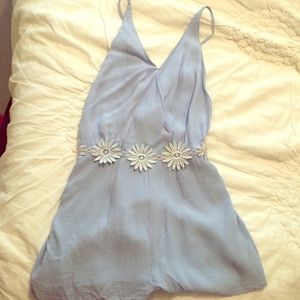 Light blue flower romper