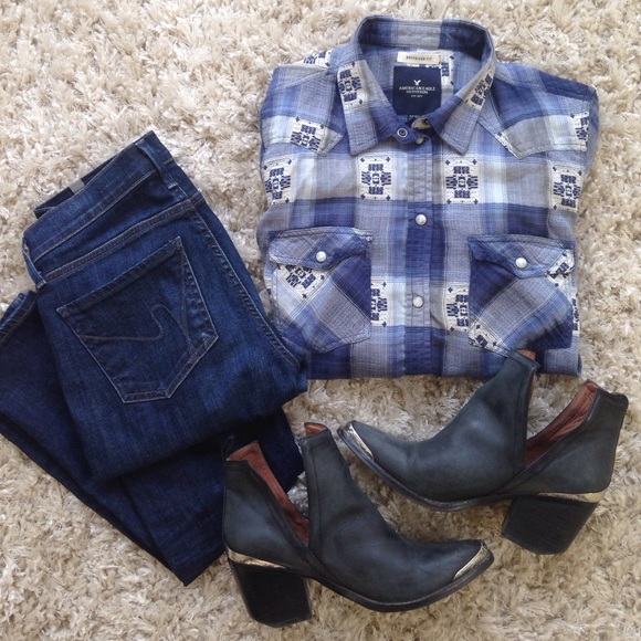 American Eagle boyfriend Button down