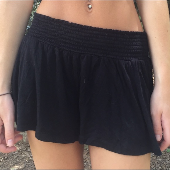 Black Flowy Shorts