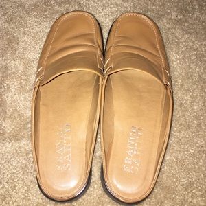 tan covered toe shoes