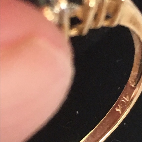 FINAL PRICE 10K GENUINE Diamond & Spinel ring - Picture 4 of 4