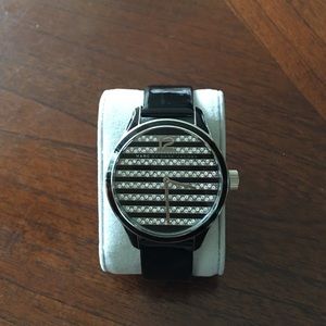 Marc by Marc Jacobs crystal, patent-leather watch