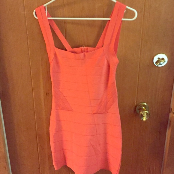 Bebe Bandage Coral  Dress
