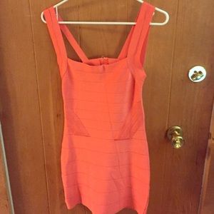Bebe Bandage Coral  Dress
