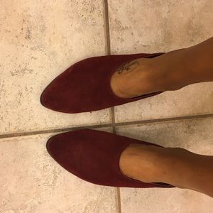 Velvet Slip On Flats