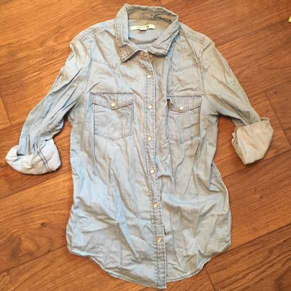Long sleeve denim top