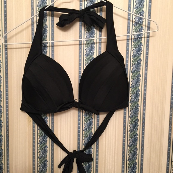 NWOT BLACK BIKINI TOP