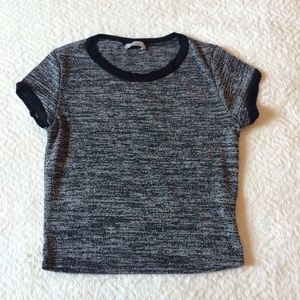 Grey & Black Ringer Tee