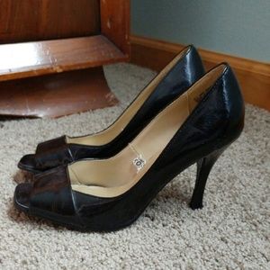 Black Peep Toe Heels