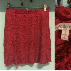 Ace maroon skater skirt