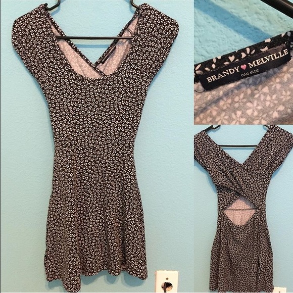 Bm floral criss cross back dress