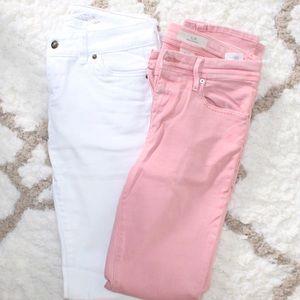 White & Pink Jeans