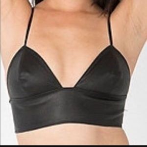 American apparel leather bralette