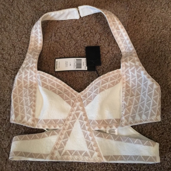 BCBG White Crop Top