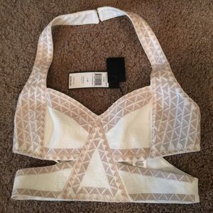 BCBG White Crop Top