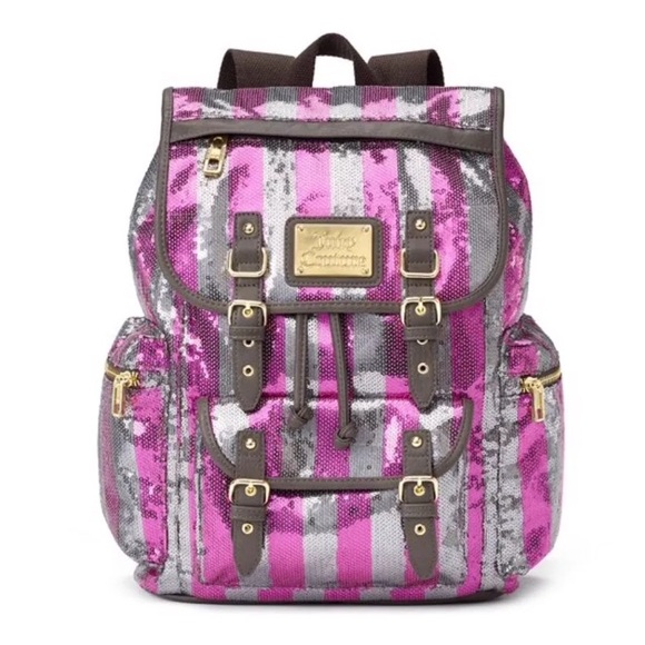 NWOT Juicy Couture Lacey Striped Sequin Backpack
