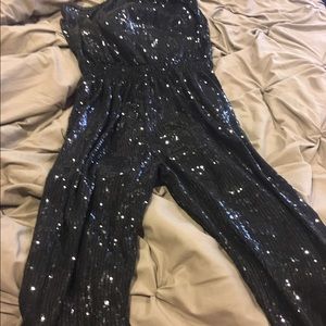 Sequin, Strapless, Romper