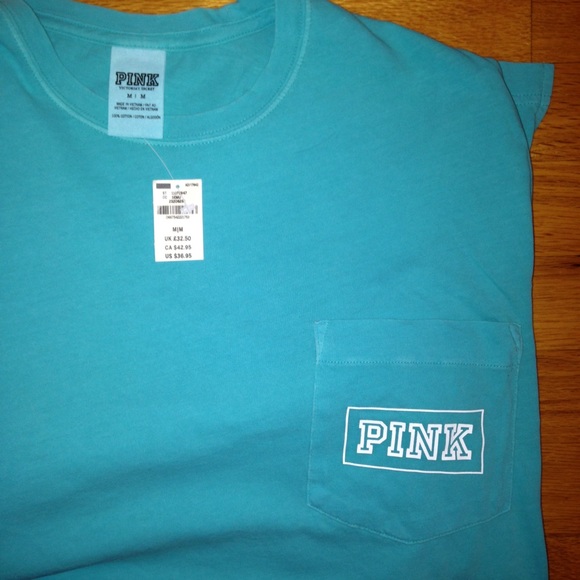 NWT VS PINK LONGSLEEVE FROCKET TEE - Picture 2 of 2
