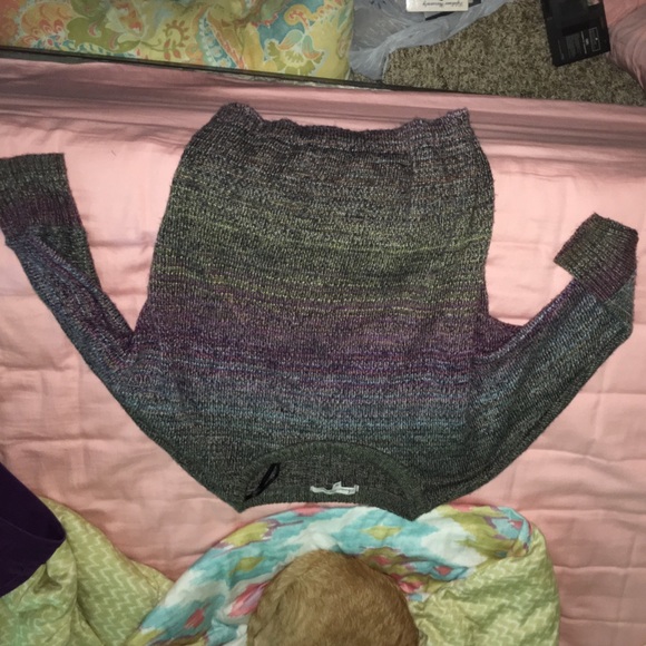 multi colored women's sweater