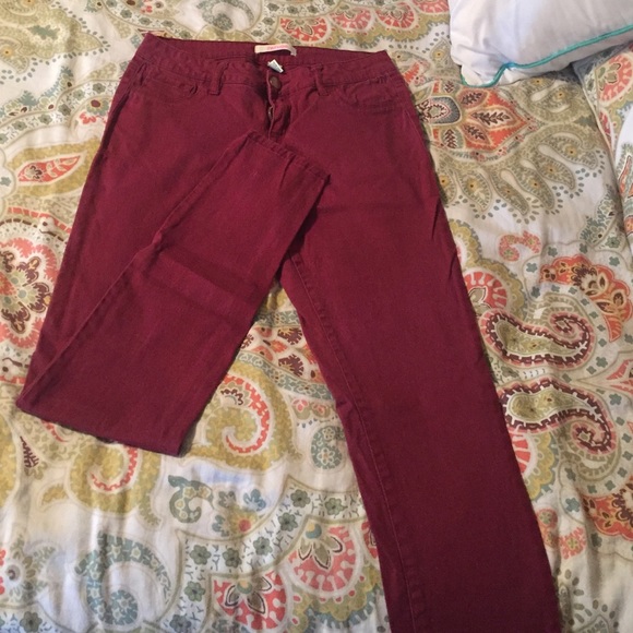 Maroon skinnies
