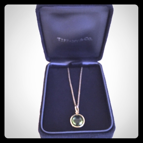 Tiffany's Peridot Dot Charm and Chain