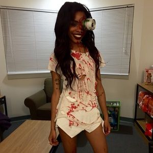 White envelope skirt