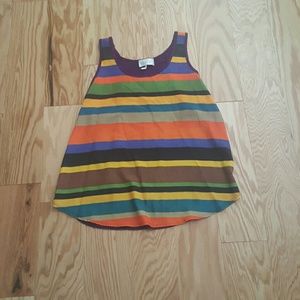 Ladies Multicolor Strip Tank Top