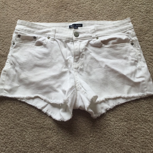 White jean shorts