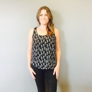 Leopard print silky tank top