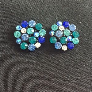 Blue diamond earrings